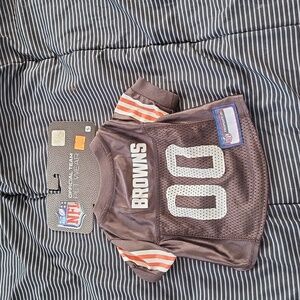 NFL Browns Dog Jersey in Brown and Orange